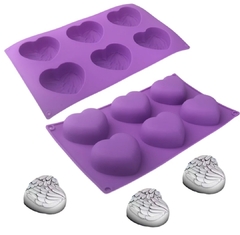 Molde corazon de plumas x 6 - comprar online