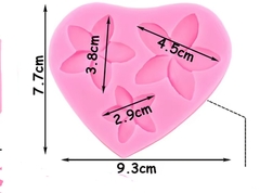 Molde silicona jazmín chino x 3