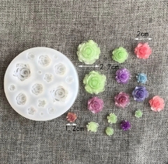 Molde silicona rosas x16 varios tamaños - comprar online