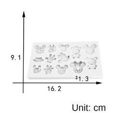 Molde de silicona Mickey x 13 - comprar online