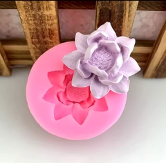 Molde de silicona flor loto abierta chica en internet