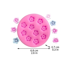 Molde de silicona flor 5 petalos x 10 en internet