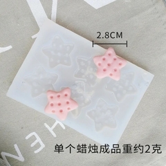 Molde silicona galletita x 6 estrella - comprar online