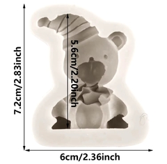 Molde silicona oso con bonete - comprar online