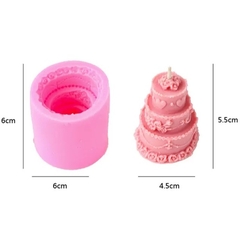 Molde silicona torta 3 pisos - Nonnalucia