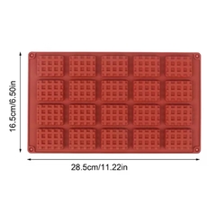 Molde silicona mini wafles rectangulares x 20 en internet
