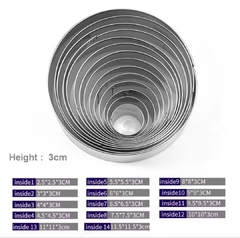 Cortantes circulares de metal x 14 - Nonnalucia