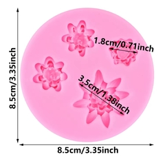 Molde silicona flores x 4 - comprar online