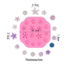Molde silicona flores varias x 15 - comprar online