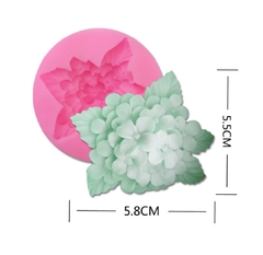 Molde silicona bouquet hortensia con hojas - comprar online