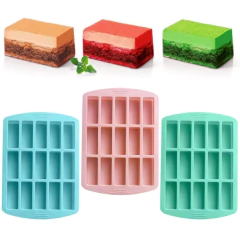 Molde de silicona rectangular chico x 15 - comprar online