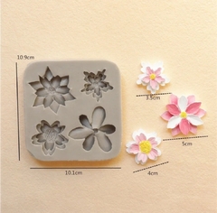 Molde silicona flores profundas x 4 Cherry - tienda online