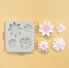 Imagen de Molde silicona gerberas profundas x 4 Daisy