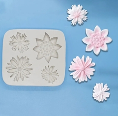 Molde silicona gerberas profundas x 4 Daisy - comprar online