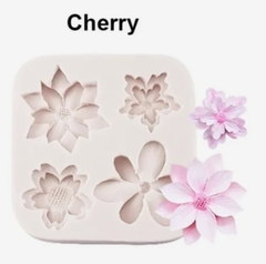 Molde silicona flores profundas x 4 Cherry en internet