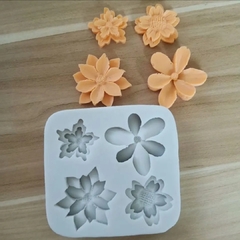 Molde silicona flores profundas x 4 Cherry - Nonnalucia