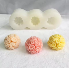 Molde de silicona bola de rosas mini x 3 en internet