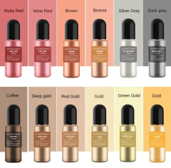 Colorantes liquidos para resina metalizados x 12 tonos en internet