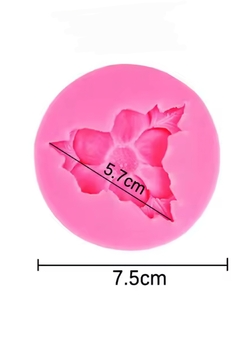 Molde de silicona flor 6 petalos con hoja en internet