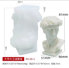 Molde de silicona busto David - comprar online