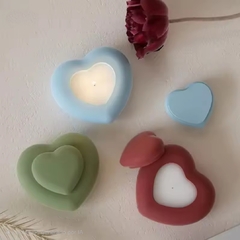 Molde silicona portavela corazon - tienda online