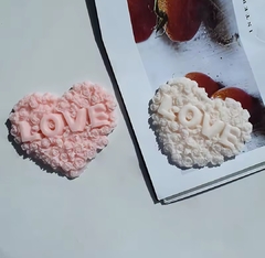 Molde de silicona corazon rosas Love en internet