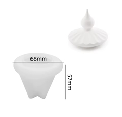 Molde silicona frasco rayado con tapa - Nonnalucia