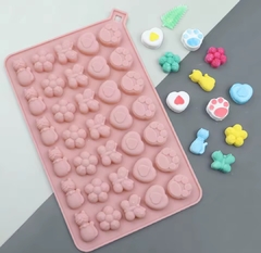 Molde silicona gato, huellas y mariposa - comprar online