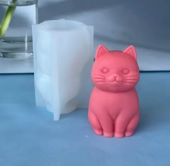 Molde silicona gato 3d