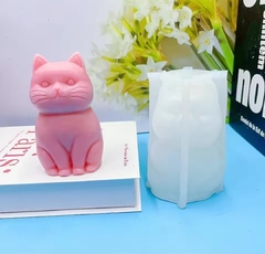 Imagen de Molde silicona gato 3d