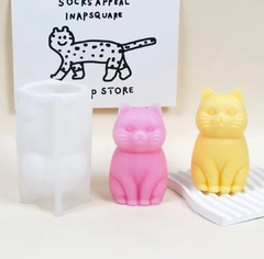 Molde silicona gato 3d - tienda online