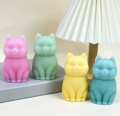 Molde silicona gato 3d