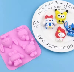 Molde silicona Stich y Kuromi