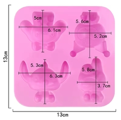 Molde silicona Stich y Kuromi - comprar online