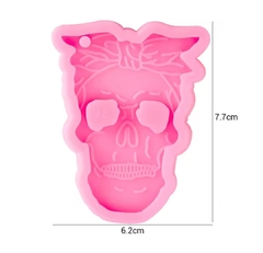 Molde silicona calavera con moño en internet