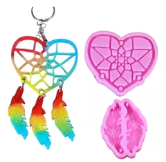 Molde silicona llamador de ángeles corazon - comprar online
