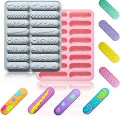 Molde de silicona barritas estampadas x 16 - Nonnalucia
