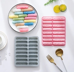 Molde de silicona barritas estampadas x 16 - comprar online