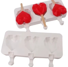 Molde de helado corazon x 3