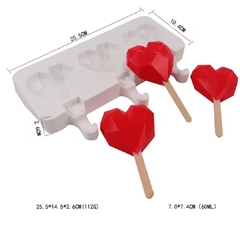 Molde de helado corazon x 3 - comprar online