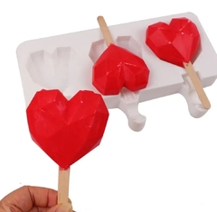 Molde de helado corazon x 3 en internet