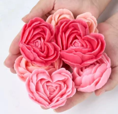 Imagen de Molde silicona rosa corazon (m040/bm3986)