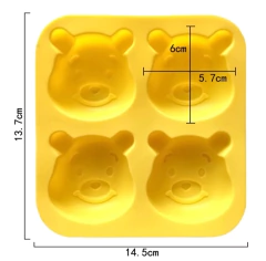 Molde silicona oso x 4 - comprar online