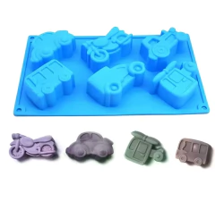 Molde silicona autos x 6 - comprar online