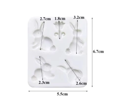Molde silicona conejo x 4 (h168) - Nonnalucia