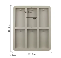 Molde.silicona tag rectangular x 6 en internet