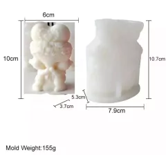 Molde de silicona osos con corazon - comprar online