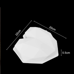 Molde silicona corazon diamantado - Nonnalucia