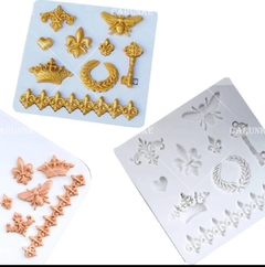 Molde flor de liz, llaves y coronas - comprar online