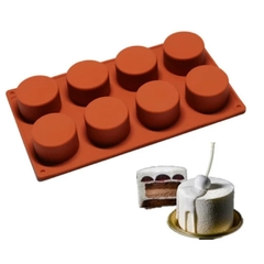 Molde redondo x 8 para jabon, oreo o mini postres